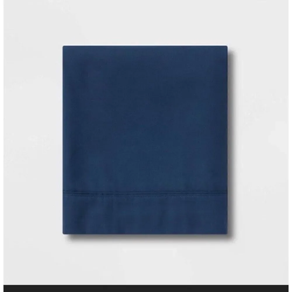Threshold Blue Bed Flat Top Sheet